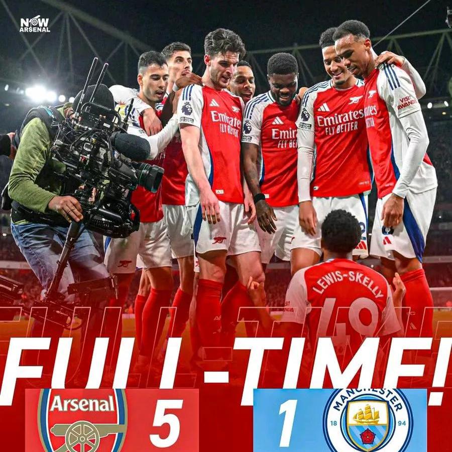 阿森纳逆转布莱顿，积分超越曼联